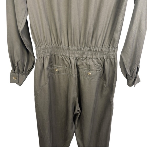 ATM Anthony Thomas Melillo Army Green Washed Lyocell Utility Jumpsuit XS - Picture 7 of 14